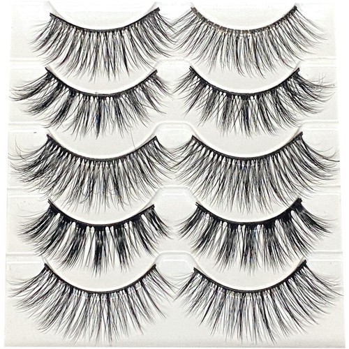 15 Styles 3D Mink Bushy False Eyelashes Long Fashion Fluffy Cross Soft Natural - Picture 6 of 12