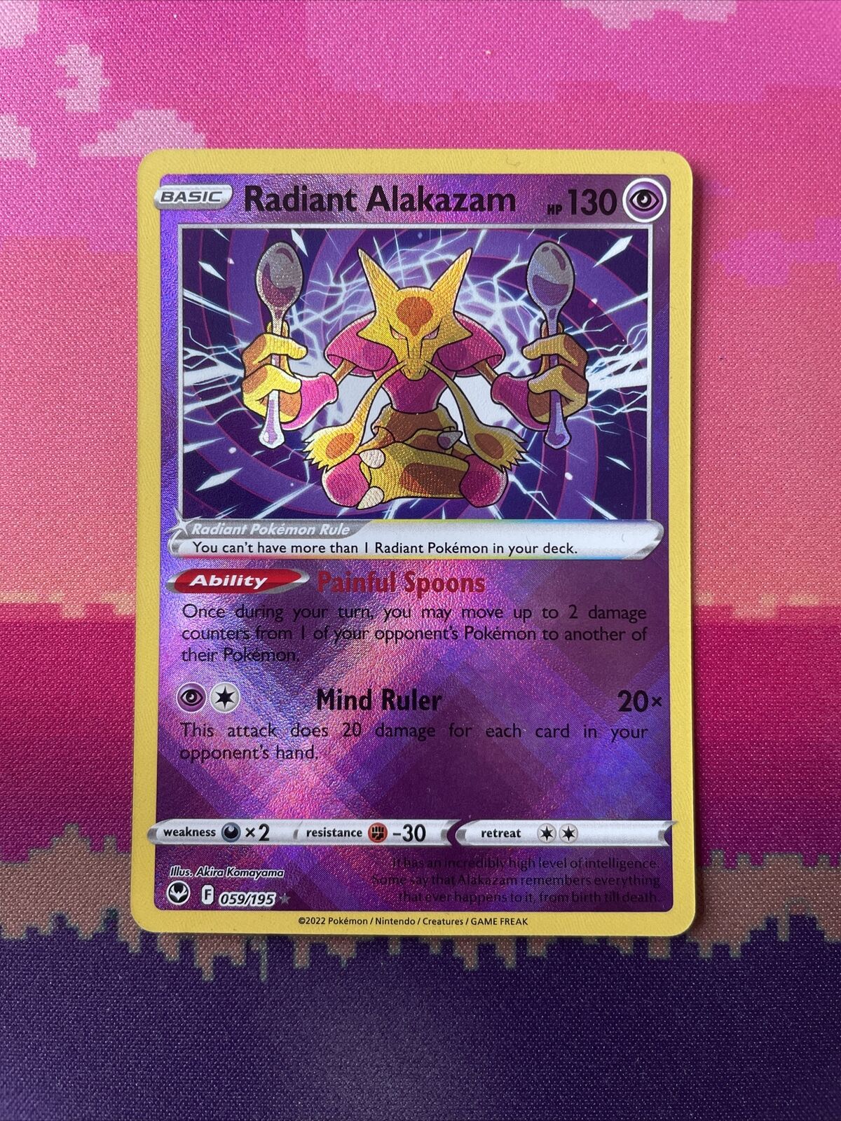 Radiant Alakazam 59/195 Pokemon Silver Tempest Card NEAR MINT NM Pokemon  Card