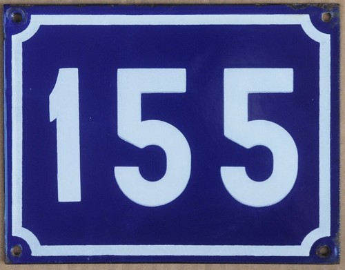 Großes altes blaues französisches Hausnummer 1 bis 250 Tür Wandschild Plakette Emailschild NOS - Bild 112 von 155