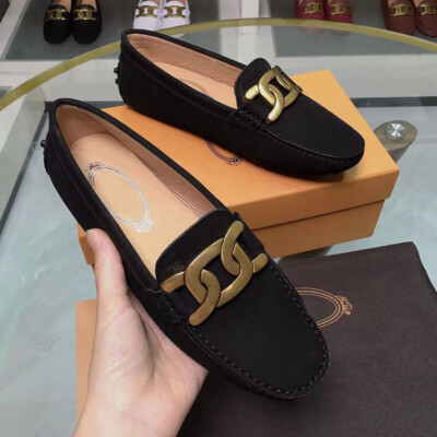 Tod's Women's Round Toe Flat Loafers Shoes