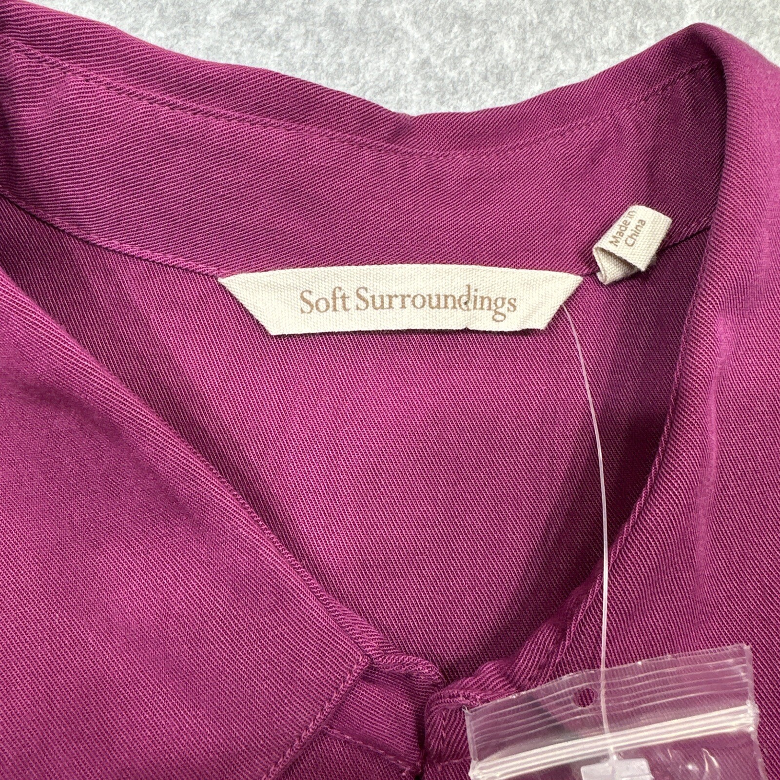 Soft Surroundings Hutton Blouse Medium Magenta Te… - image 2