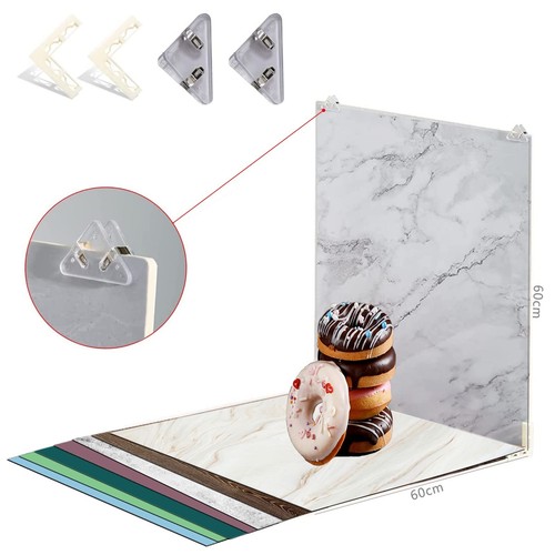 9PCS 18Patterns 24x24IN Double Sided Photography Background Boards Waterproof - Picture 3 of 6