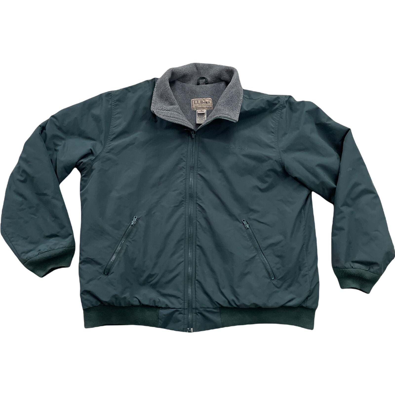 LL Bean Mens Size XL Green Full-Zip 