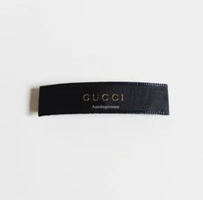 Authentic Gucci Black and Gold Grosgrain Ribbon Valentines Day gift