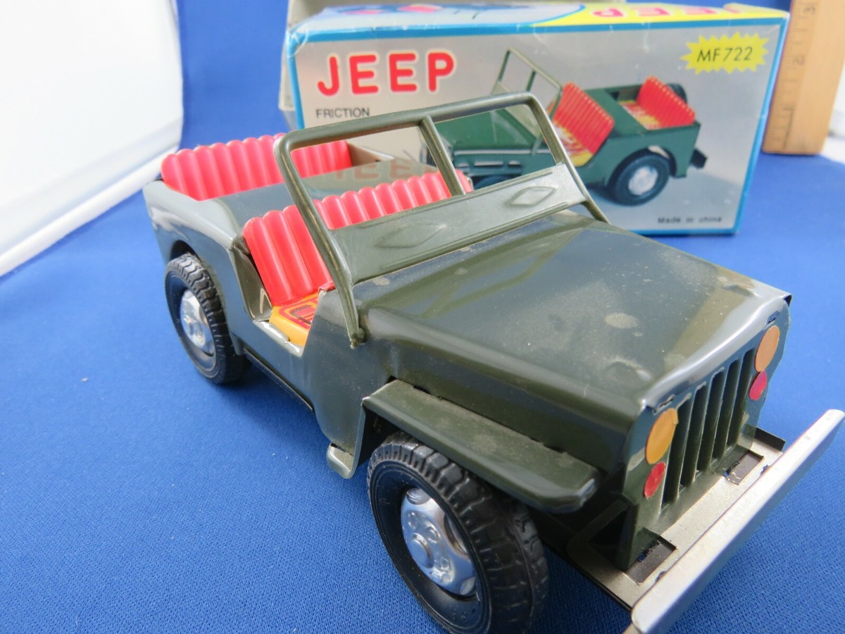 Jeep En Tôle Friction Vintage – Mont Blanc MF722 Réf 56 – Avec Boîte – France