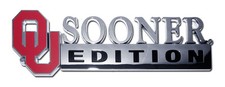 university of oklahoma sooners sooner edition chrome auto car emblem usa made