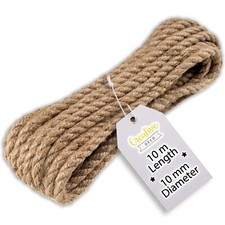 Thick Heavy Duty Jute Rope Natural Brown | 4 Variants | Twisted Hemp Rope
