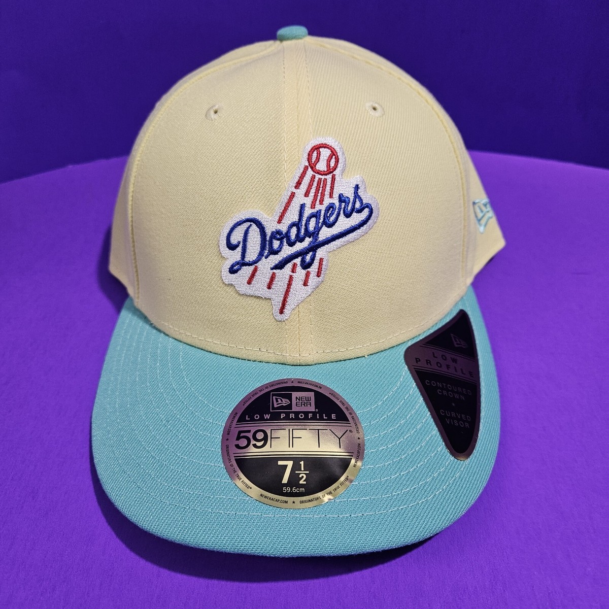 LA Dodgers New Era Soft Yellow Low Profile 59FIFTY Fitted Hat Men