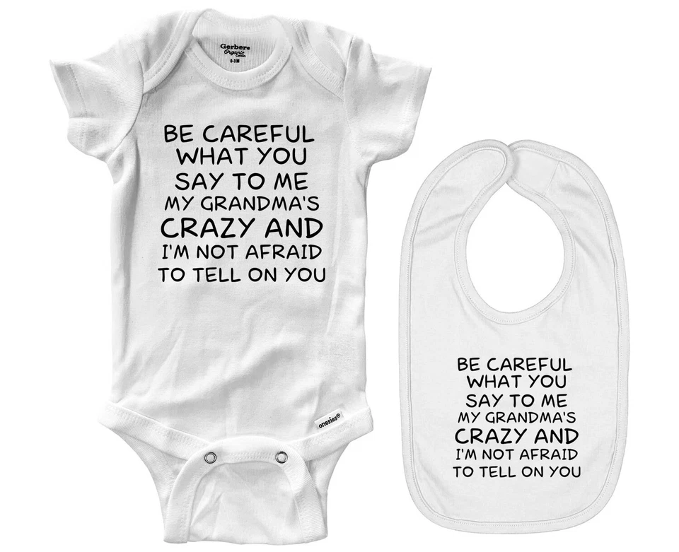 Body de bebé sui ropa de bebé ropa divertida abuela loca body de bebé Foto 2 de 3