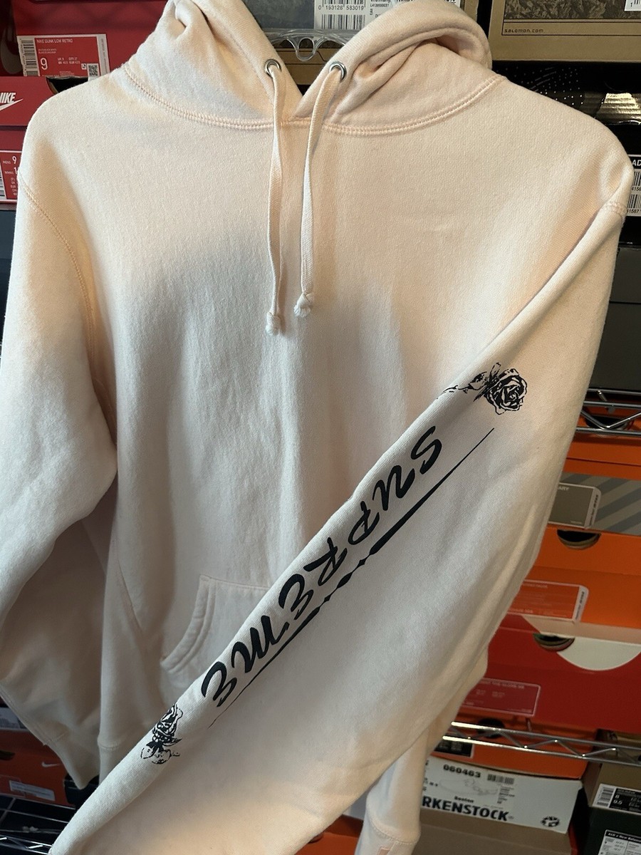 ao☆supreme Rose Hooded Sweatshirt M Supreme Rose Hooded Sweatshirt Peach Size M | eBay