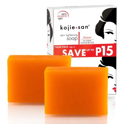 Original Kojie San Skin Whitening Kojic Acid Soap 65g x 2 Bars EXP 7/7/24