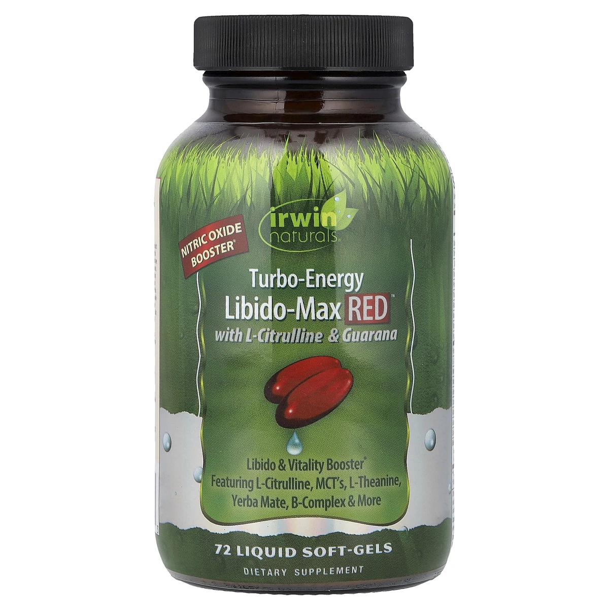Turbo-Energy, Libido-Max RED™ With L-Citrulline & Guarana, 72 Liquid  Soft-Gels
