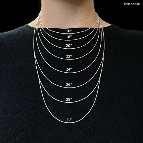 925 Sterling Silver Stamp 3mm Snake Chain Necklace - UK Stock Same Day Dispatch