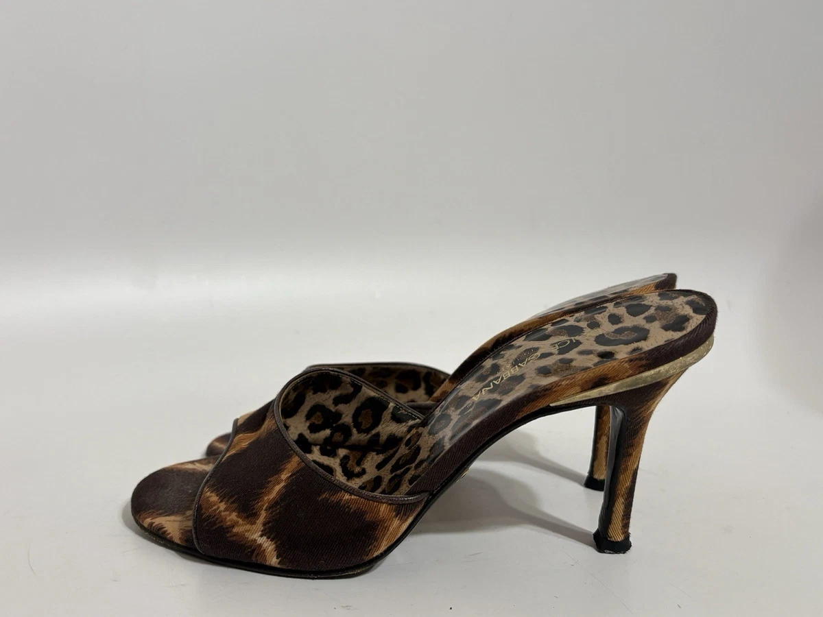 Escarpins Dolce & Gabbana En Velours Léopard à Cristaux - Talon Bloc, Pointure 35.5, Neufs