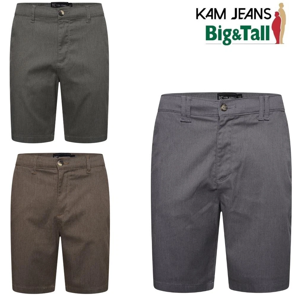 KAM Mens Cotton Shorts, Perfect for Summer Shorts for Big & Tall Men, 40W-60W