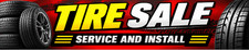 3ft x 8ft Tire Sale Service and Install Vinyl Banner- New-Free Shipping 1