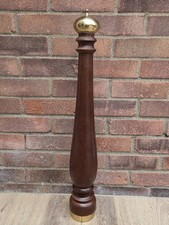 Vintage Giant 31" Italian Pepper Grinder | Solid Wood & Brass | Made in Italy