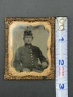 Civil War Era Ambrotype Photograph Young Soldier/Cadet Military Uniform 1/9
