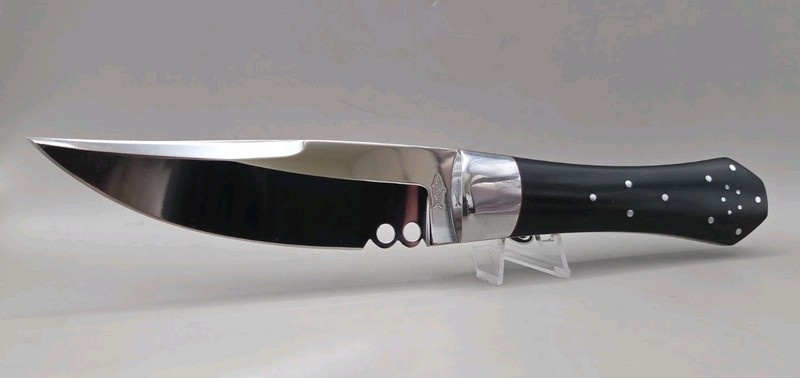  Steve Powers Custom Big Fighting Knife Black Micarta Coffin Handle 