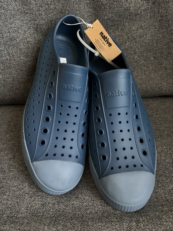 Native Jefferson Challenger Blue/Still Blue Shoes NEW US M 10  W 12 EU 44