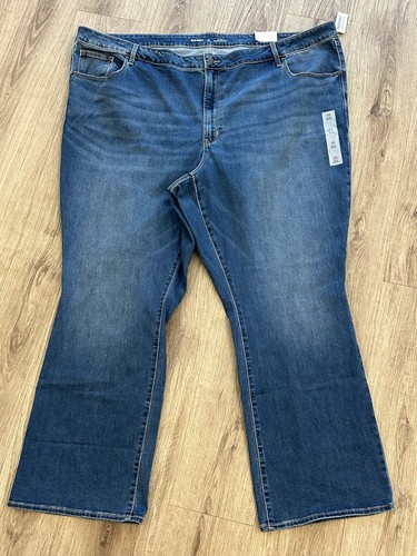 Jeans blu denim Old Navy donna taglie forti 30 vita media kicker bootcut nuovi con etichette! A6439 - Foto 1 di 8