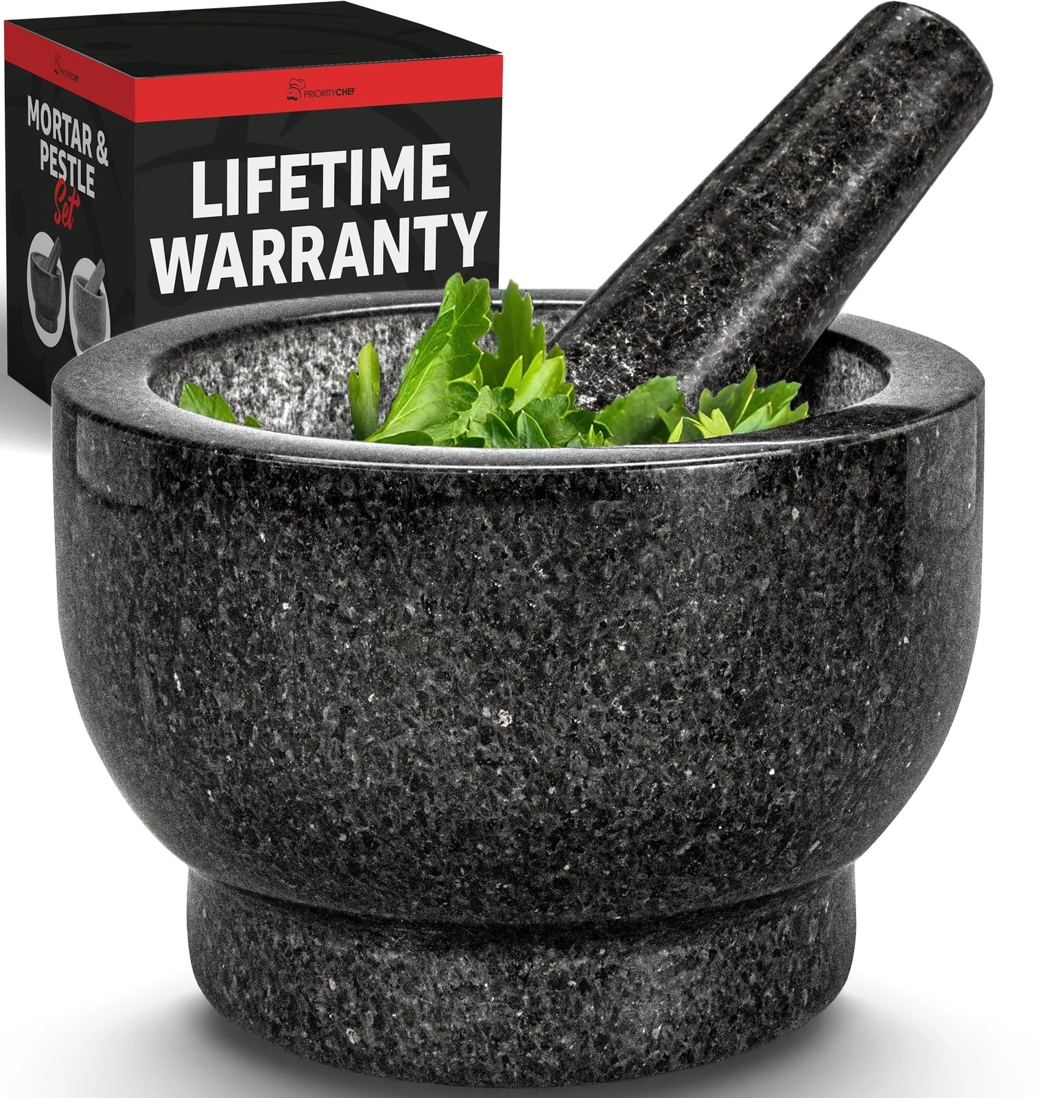 PriorityChef Large Mortar and Pestle Set, 1.5 Cups, 100% Natural Granite Mort...
Opens in a new wind
