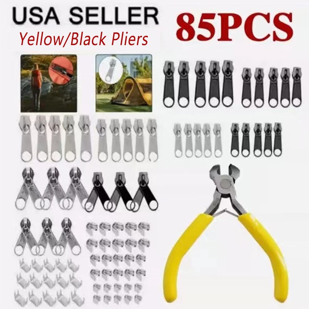 85PCS Fix A Zipper Repair Kit Removable Zip Slider Replacement with Repair Plier - product detail image 1