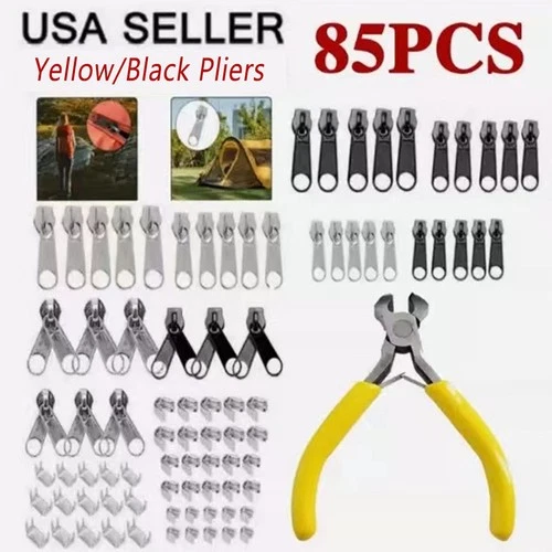 85PCS Fix A Zipper Repair Kit Removable Zip Slider Replacement with Repair Plier video thumbnail