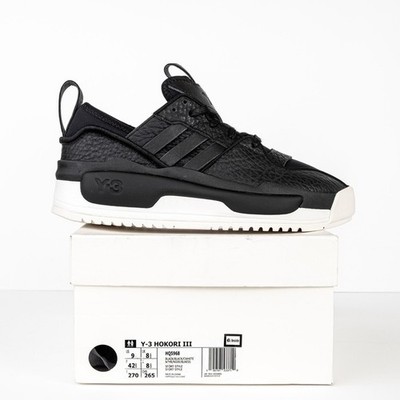 Men's Adidas Y-3 Hokori III Trainers HQ5968 Black/White - US Men's 9 Women's 10