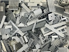 Lot Of 2 Pounds Lbs Of Lego Random Gray Parts Pieces Bricks Grey Sorted