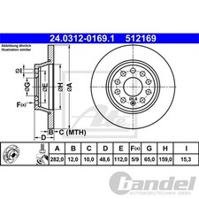 ATE PowerDisc BREMSSCHEIBEN+ CERAMIC BELÄGE HINTEN für VW PASSAT CC 3C B7 B6