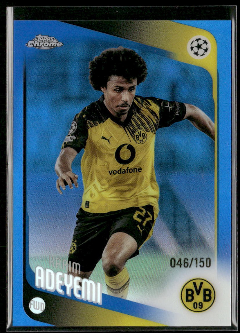 2025-26 Topps UEFA Club Competitions - Blue Holo #128 Karim Adeyemi #/150