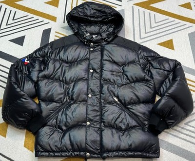 MILLET VINTAGE PUFFER JACKE SCHWARZ GLÄNZEND MADE IN FRANCE KAPUZE WANDERN HERREN GR. M