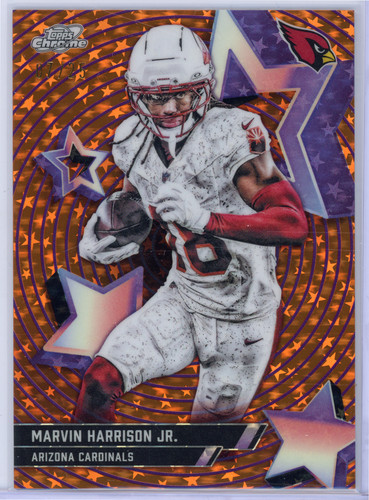 Marvin Harrison Jr. Orange /25 Starfractor 2025 Topps Cosmic Chrome #SF-2