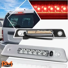 For 08-12 Jeep Liberty Full LED Third 3RD Tail Brake Light Rear Stop Lamp Chrome