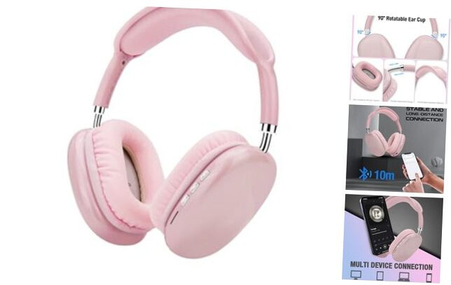 Wireless Bluetooth Over-Ear Headphones with 28H Battery Life and Built-in Mic