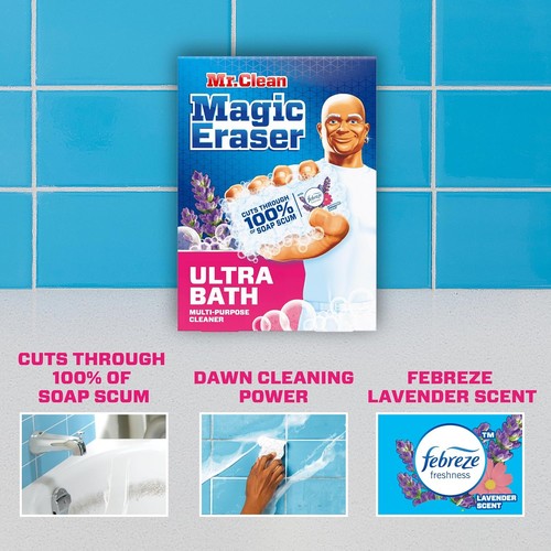Mr. Clean Magic Eraser Sponge, Bathroom Cleaner, 5 Count (Pack of 1 ...