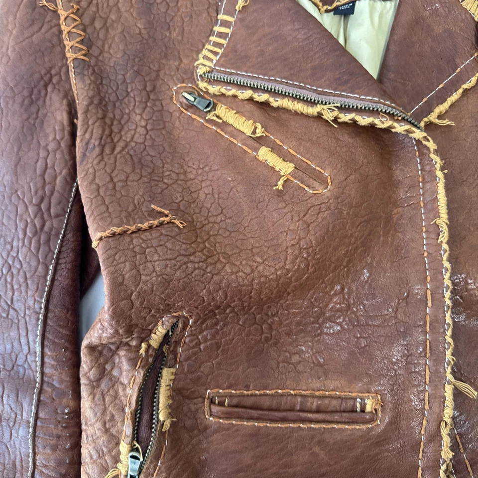 Chaqueta de cuero RAW 7 talla XS rara Foto 4 de 4