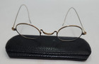 Jel & Co Antique Gold-Colored Wire Frame Oval Lens Eyeglasses w/ Case