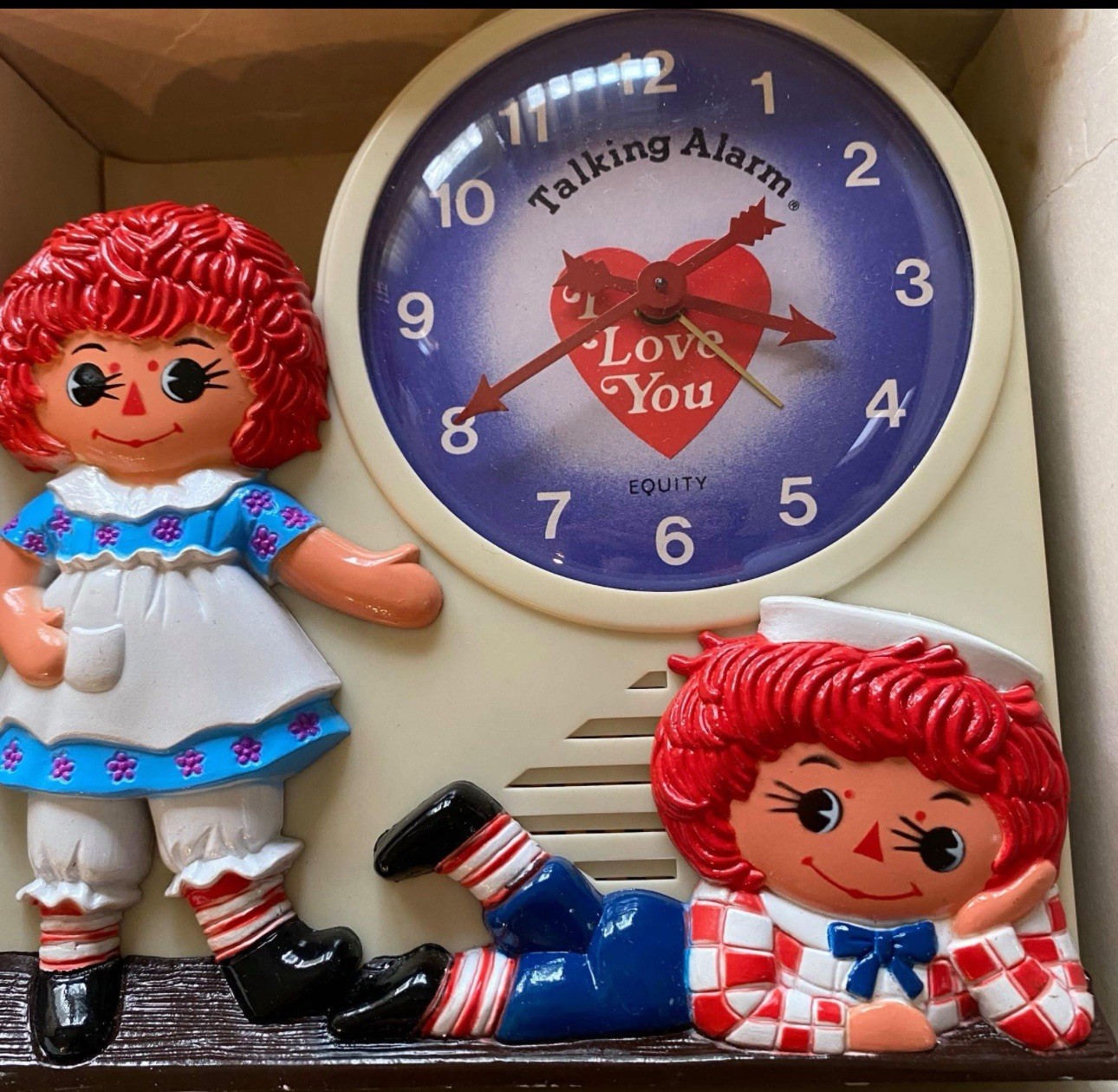 VINTAGE Raggedy Ann Andy Wind-Up Talking Alarm Clock | eBay