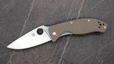 SPYDERCO TENACIOUS FOLDING KNIFE BROWN G10 CPM-M4 STEEL PLAIN EDGE C122GBNM4P