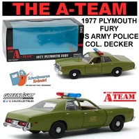 Greenlight A-TEAM 1977 Plymouth Fury - 1:24 - Us Army Police Col. Decker #84103