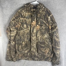 Vintage Swingster Jacket Mens 2XL Brown Camo Hooded Bomber Workwear Hunting 90s