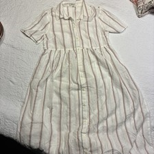 Madewell Striped Button-Down Dress XS