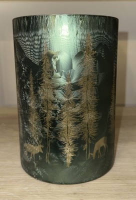 Yankee Candle Flicker Woodland Green Large Jar Candle Holder New For 2025 HTF