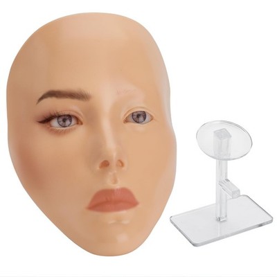 Silicone Makeup Practice 5D Face Board, Reusable Beginners to practice eyesma...