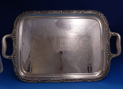Tiffany シルバープレート　ミニ　トレイ Chrysanthemum by Tiffany and Co Sterling Silver Tea Tray #6682