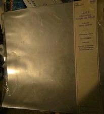 Paper Studio 12x12 Strap Hinge Scrapbook Album Slip On 20 Refill Sleeves,See Pho