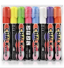 8 Neon Car Window Markers - Washable Liquid Chalk Paint Pens for Glass