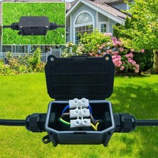 2 Way Outdoor waterproof IP65 cable connector junction box 240V UK mains